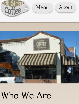 Coffee Shop Website Screenshot